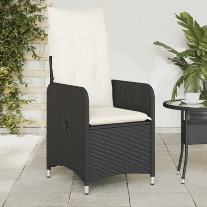 Silla De Jardín Reclinable Con Cojines Ratán Sintético