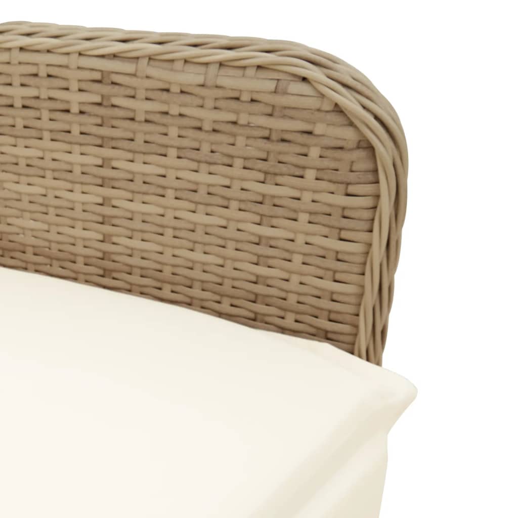 Silla De Jardín Reclinable Con Cojines Ratán Sintético