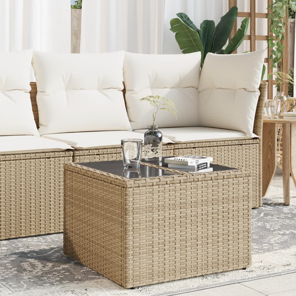 Mesa De Jardín Superficie Ratán Pe 55X55X37 Cm
