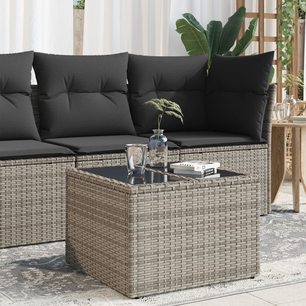 Mesa De Jardín Superficie Ratán Pe 55X55X37 Cm