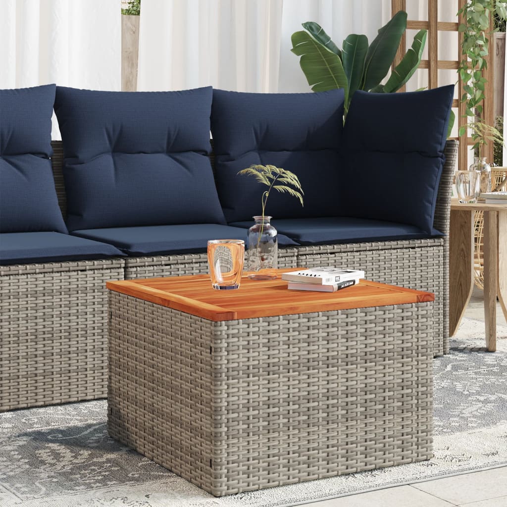 Mesa De Jardín Superficie Ratán Pe 55X55X37 Cm