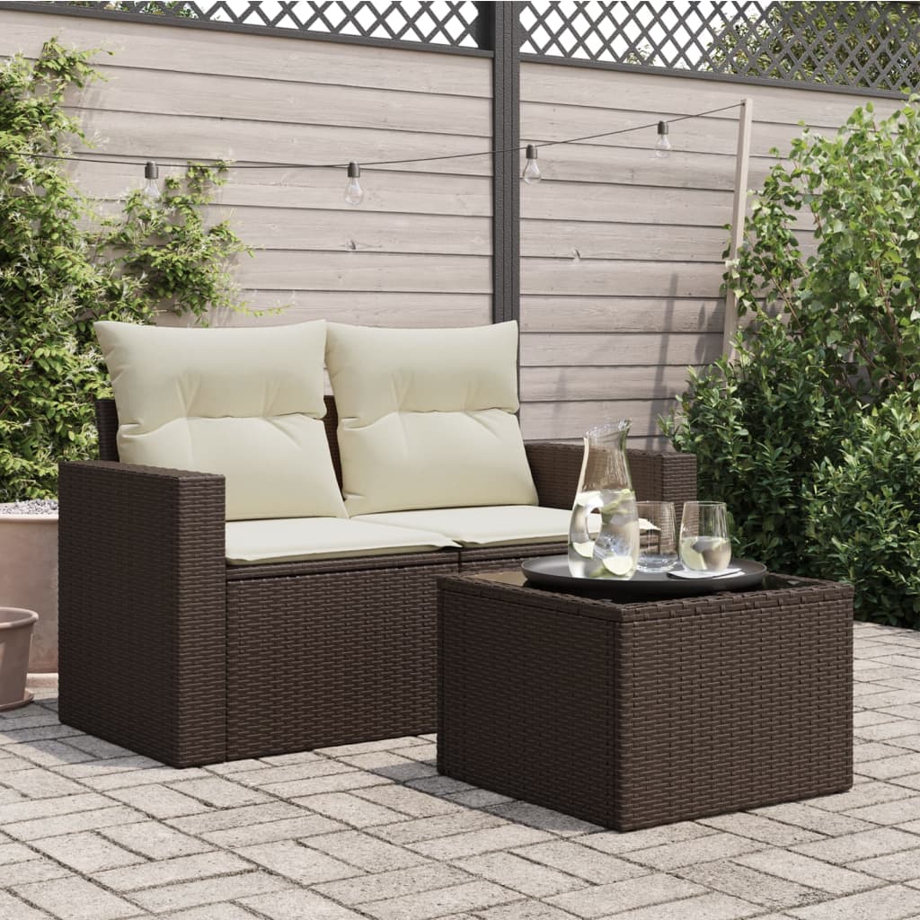 Mesa De Jardín Superficie Ratán Pe 55X55X37 Cm