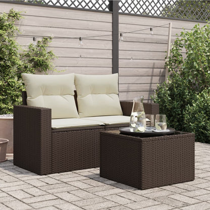 Mesa De Jardín Superficie Ratán Pe 55X55X37 Cm