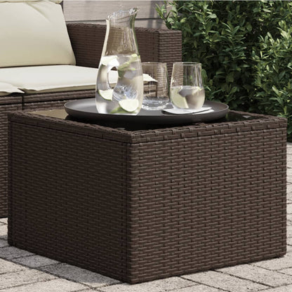 Mesa De Jardín Superficie Ratán Pe 55X55X37 Cm