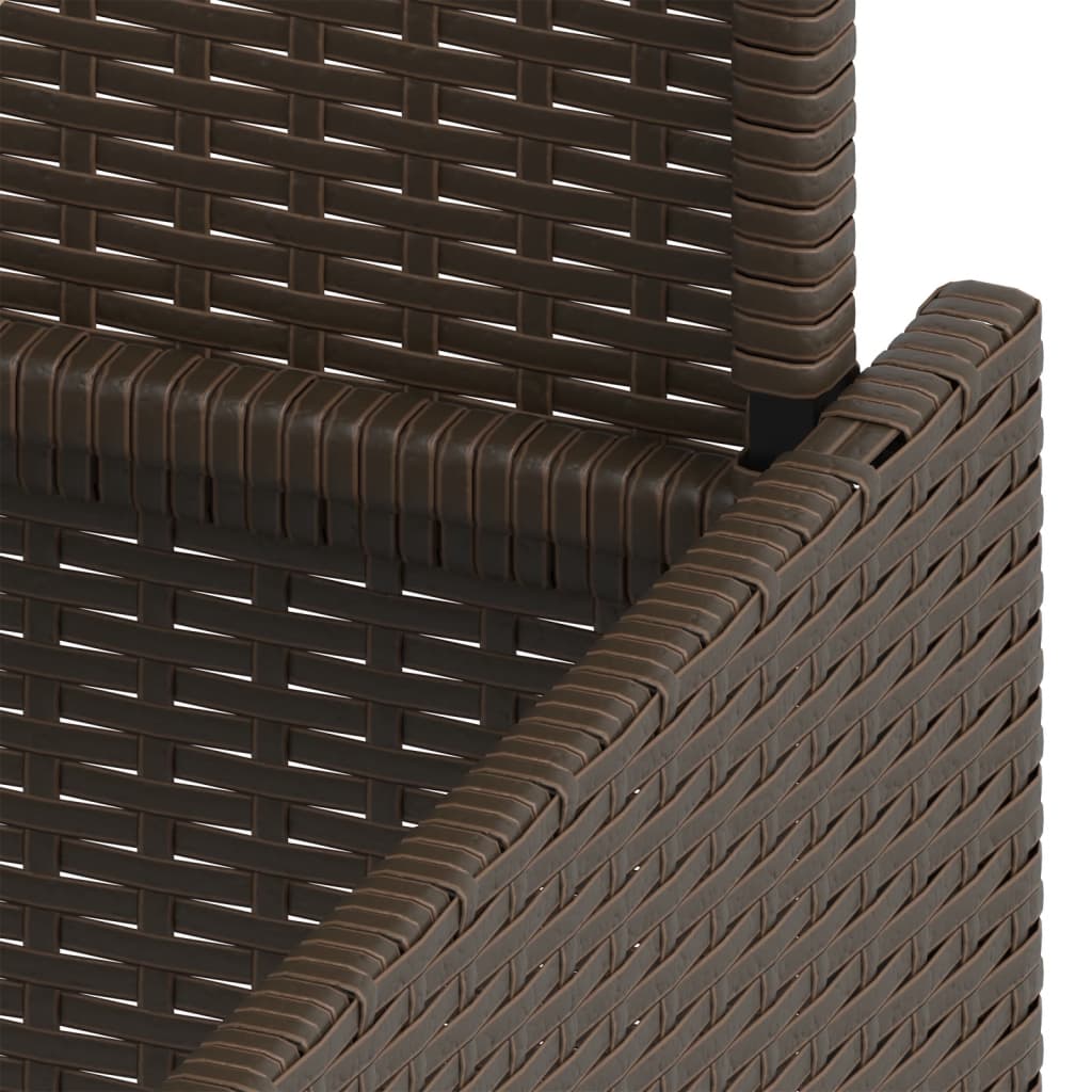 Mesa De Jardín Superficie Vidrio Ratán Pe 100X55X73 Cm