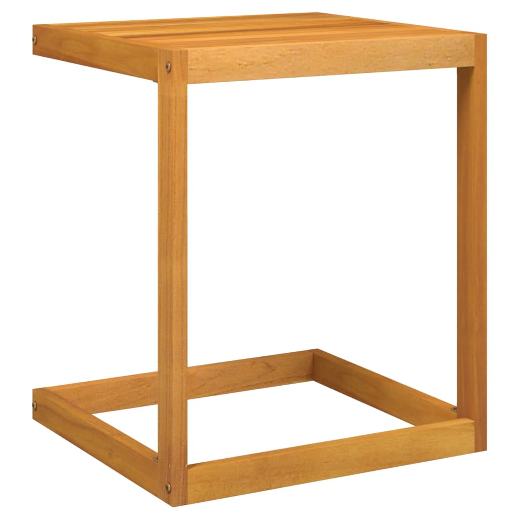 Mesa En Forma De C Madera Maciza De Acacia 42X40X50 Cm