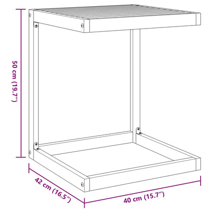 Mesa En Forma De C Madera Maciza De Acacia 42X40X50 Cm