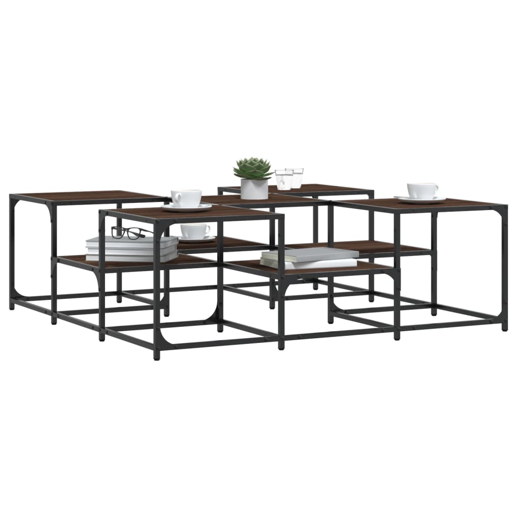 Mesa De Centro Madera De Ingeniería Roble Marrón