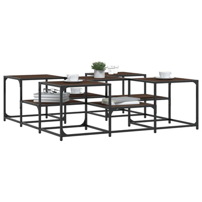 Mesa De Centro Madera De Ingeniería Roble Marrón