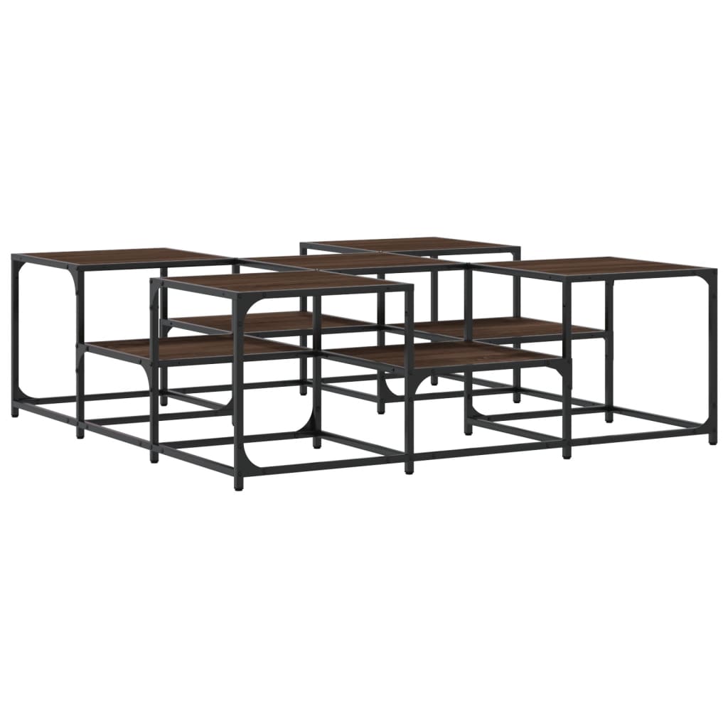 Mesa De Centro Madera De Ingeniería Roble Marrón