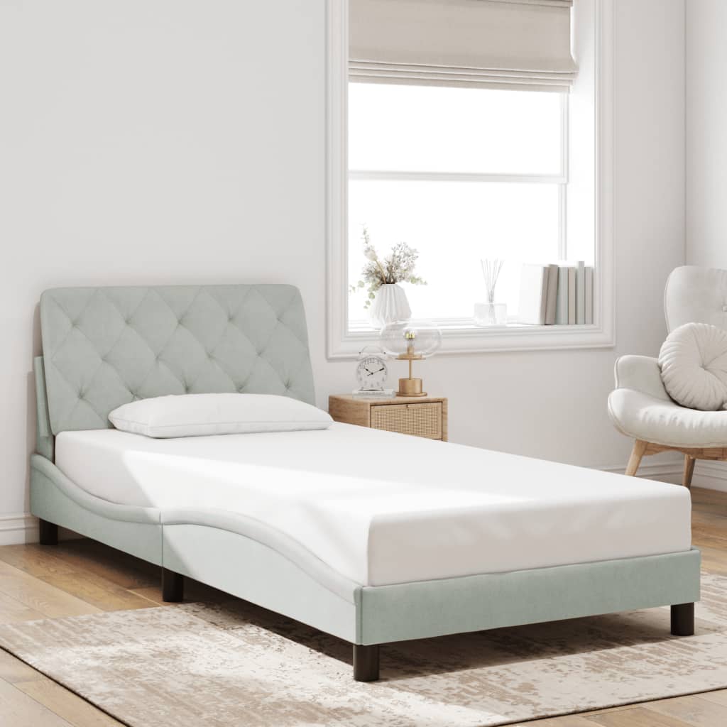 Estructura De Cama Sin Colchón Terciopelo