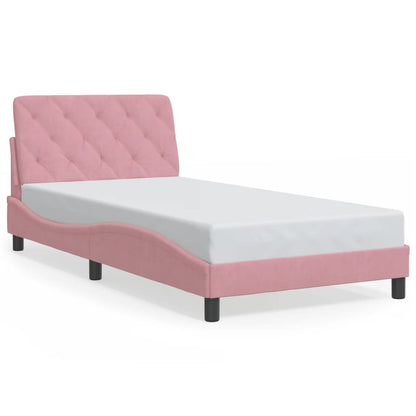Estructura De Cama Sin Colchón Terciopelo
