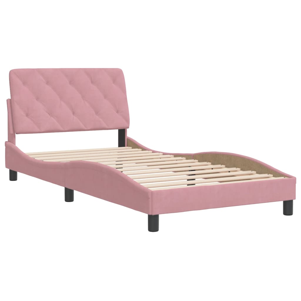 Estructura De Cama Sin Colchón Terciopelo