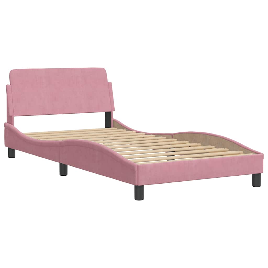 Estructura De Cama Sin Colchón Terciopelo