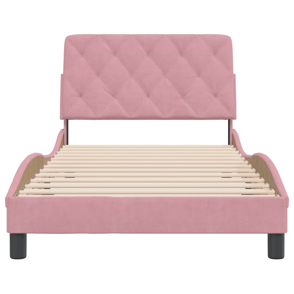 Estructura De Cama Sin Colchón Terciopelo