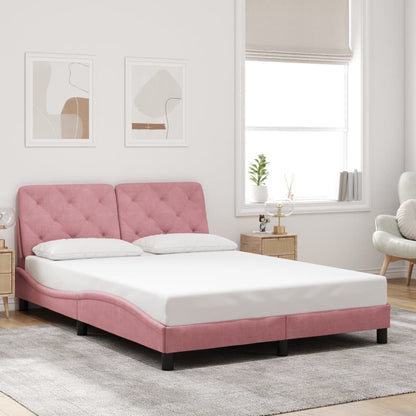 Estructura De Cama Sin Colchón Terciopelo