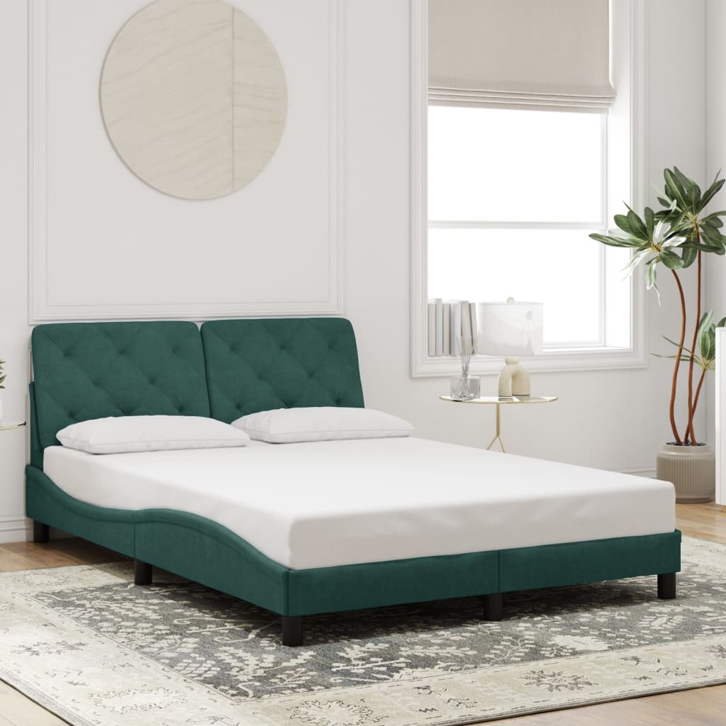 Estructura De Cama Sin Colchón Terciopelo