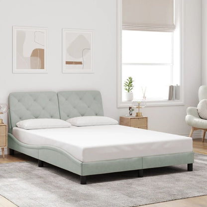Estructura De Cama Sin Colchón Terciopelo