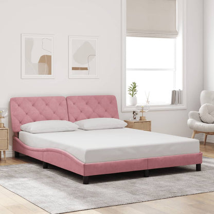 Estructura De Cama Sin Colchón Terciopelo