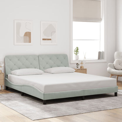 Estructura De Cama Sin Colchón Terciopelo