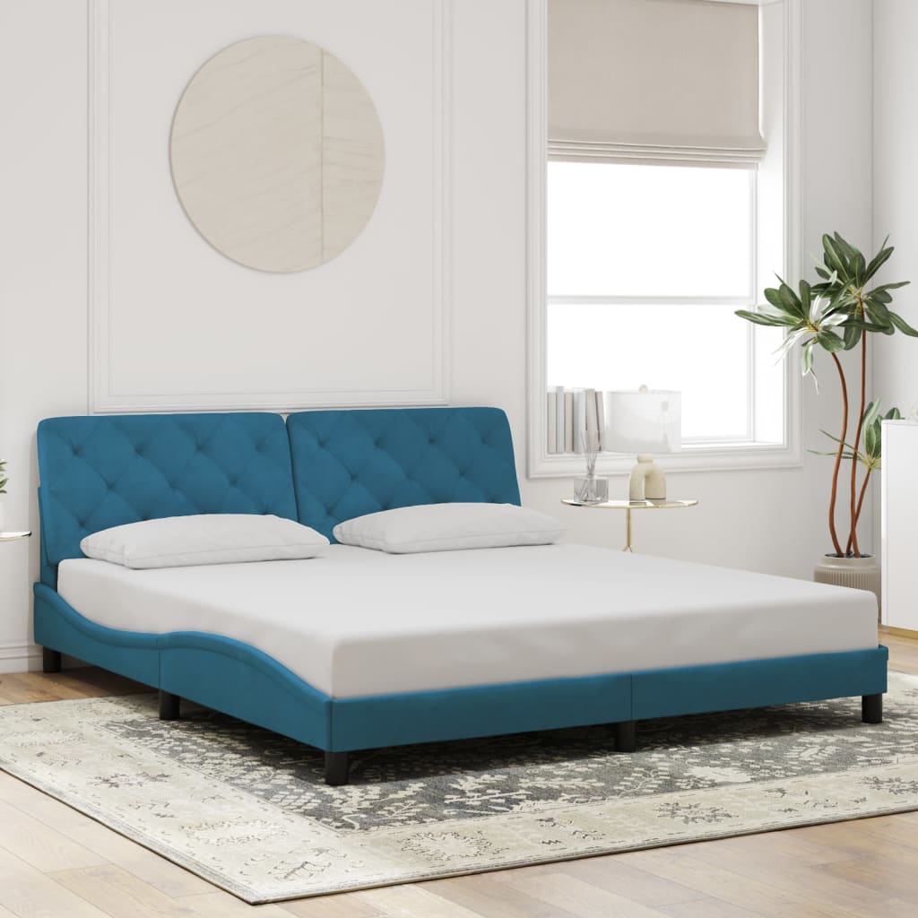 Estructura De Cama Sin Colchón Terciopelo