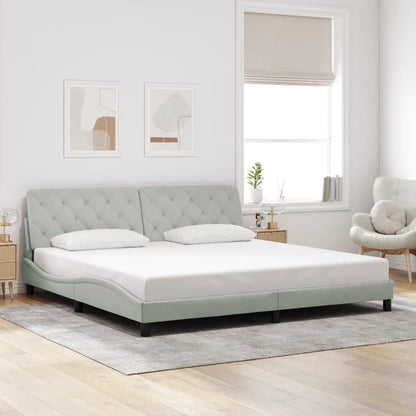 Estructura De Cama Sin Colchón Terciopelo