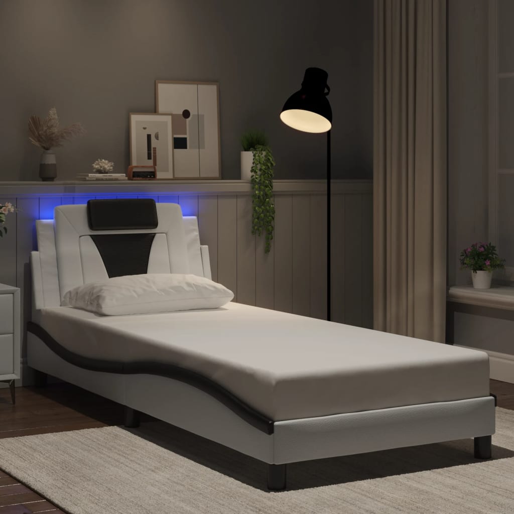 Estructura De Cama Viana Con Led Sin Colchón