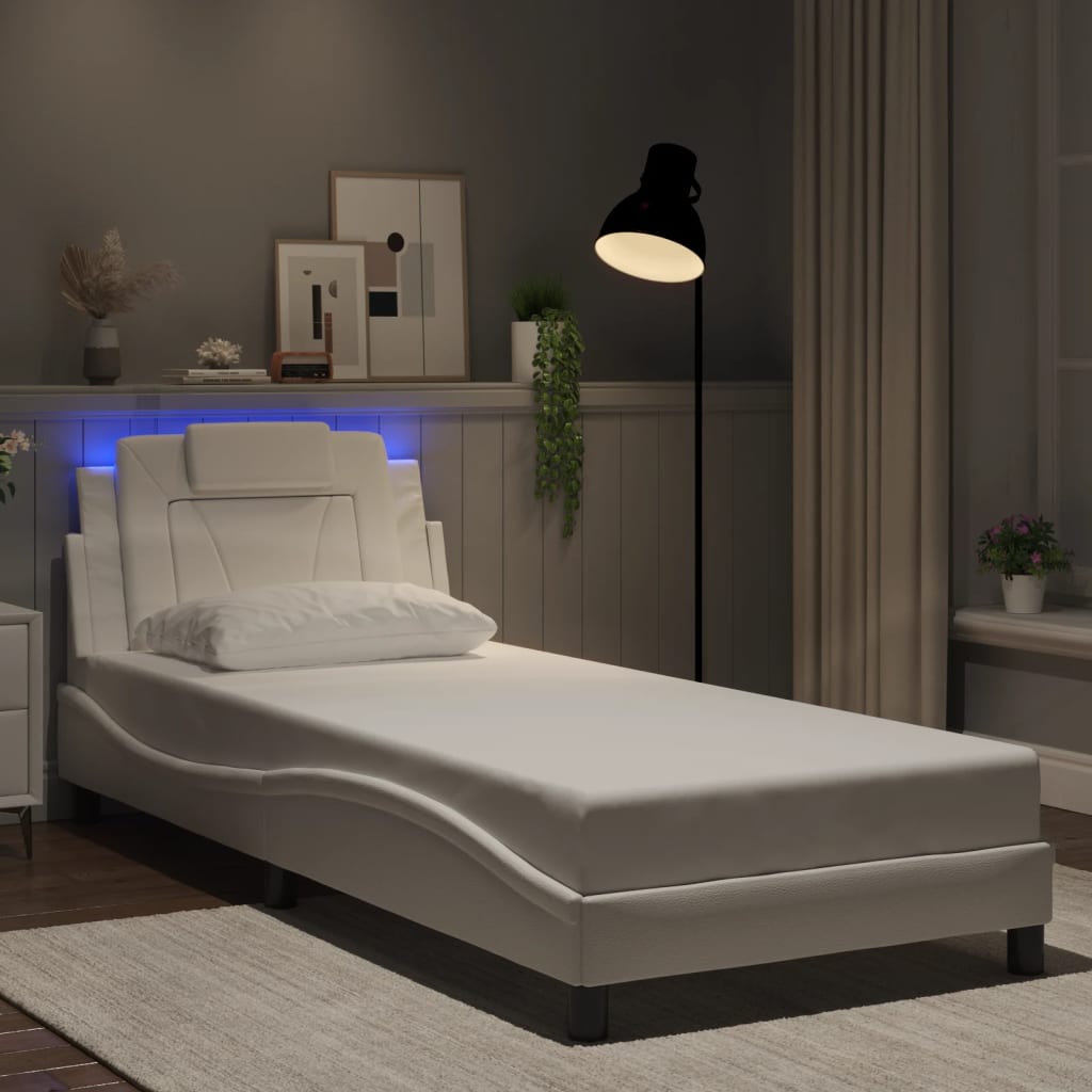 Estructura De Cama Viana Con Led Sin Colchón