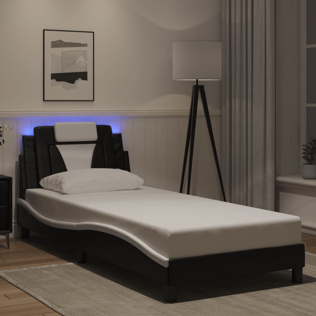 Estructura De Cama Viana Con Led Sin Colchón
