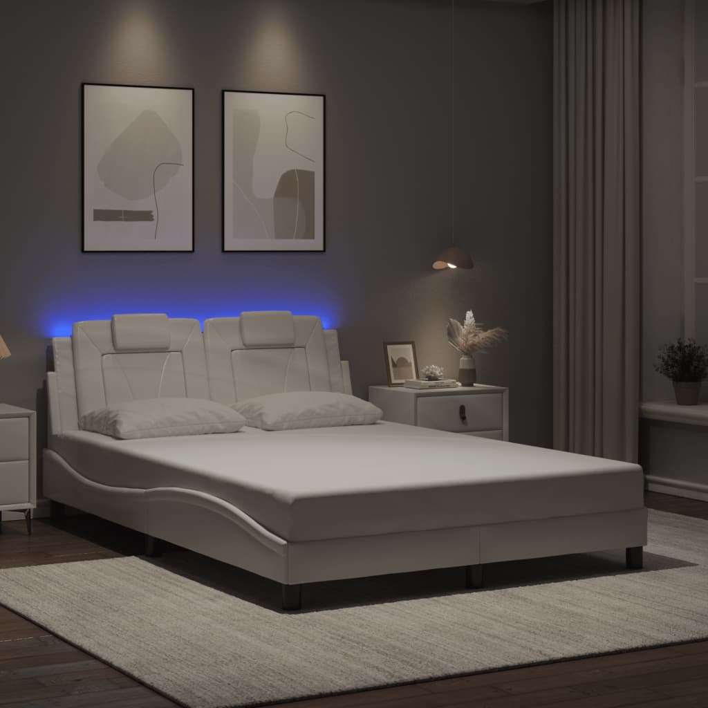 Estructura De Cama Viana Con Led Sin Colchón