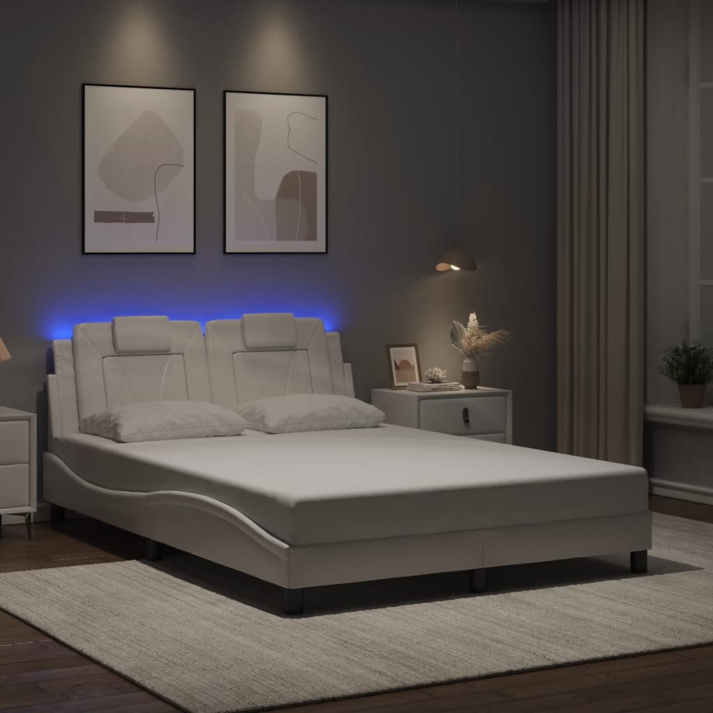Estructura De Cama Viana Con Led Sin Colchón