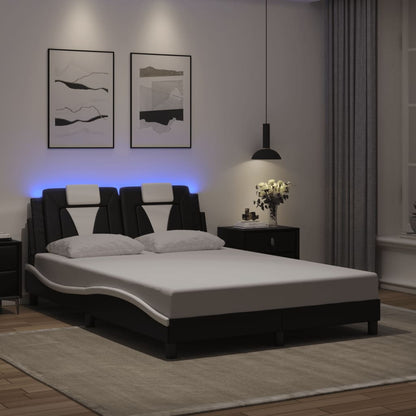 Estructura De Cama Viana Con Led Sin Colchón
