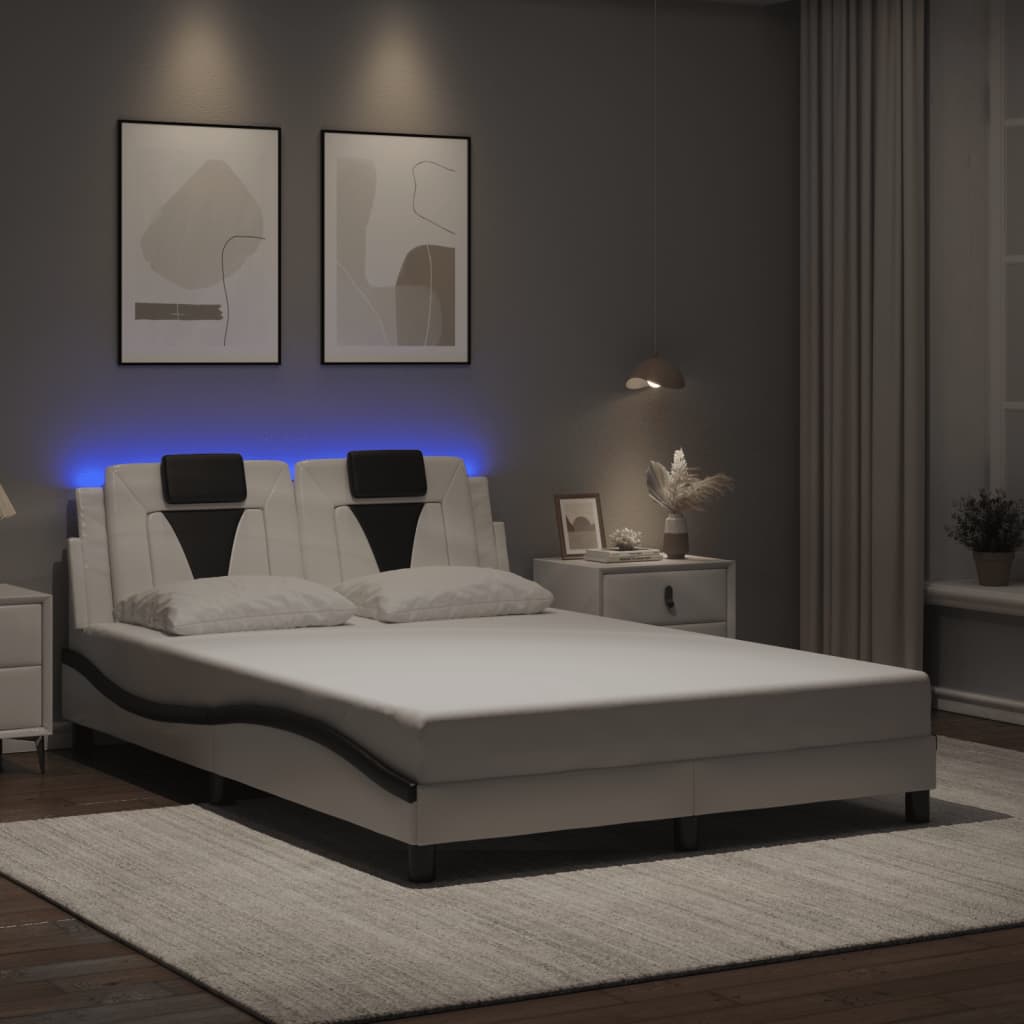 Estructura De Cama Viana Con Led Sin Colchón