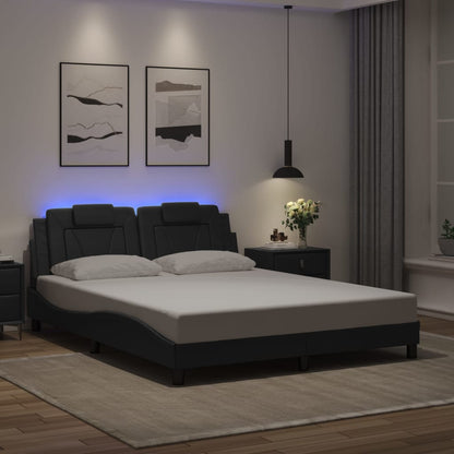 Estructura De Cama Viana Con Led Sin Colchón