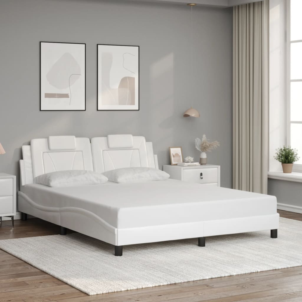 Estructura De Cama Viana Con Led Sin Colchón