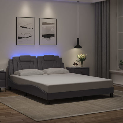 Estructura De Cama Viana Con Led Sin Colchón