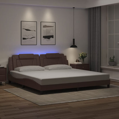 Estructura De Cama Viana Con Led Sin Colchón