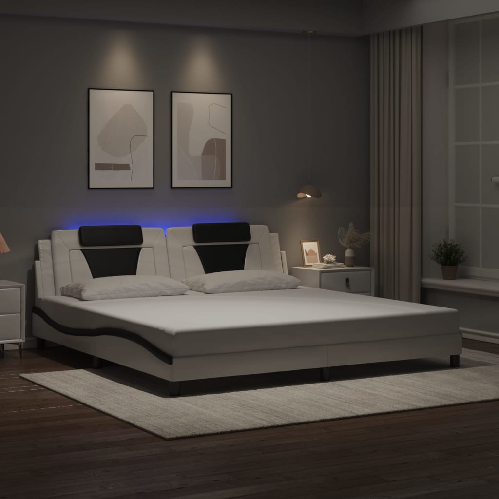 Estructura De Cama Viana Con Led Sin Colchón