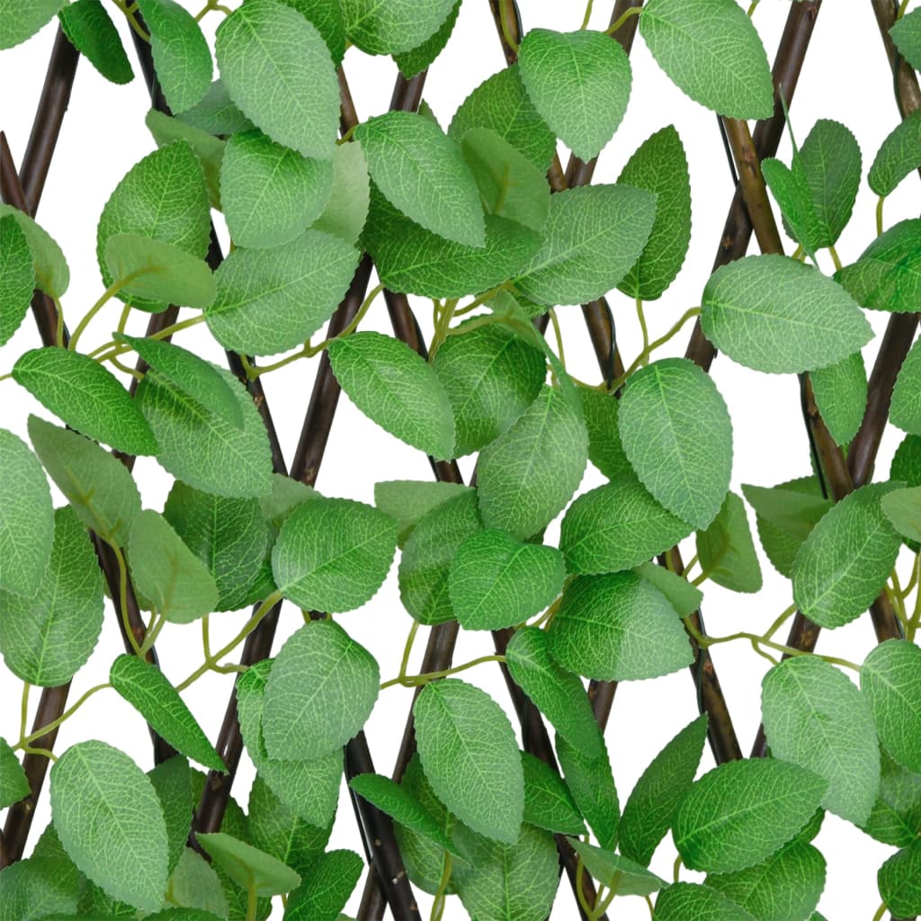 Enrejado Valla Expansible De Hiedra Artificial Verde