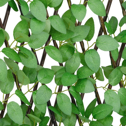 Enrejado Valla Expansible De Hiedra Artificial Verde