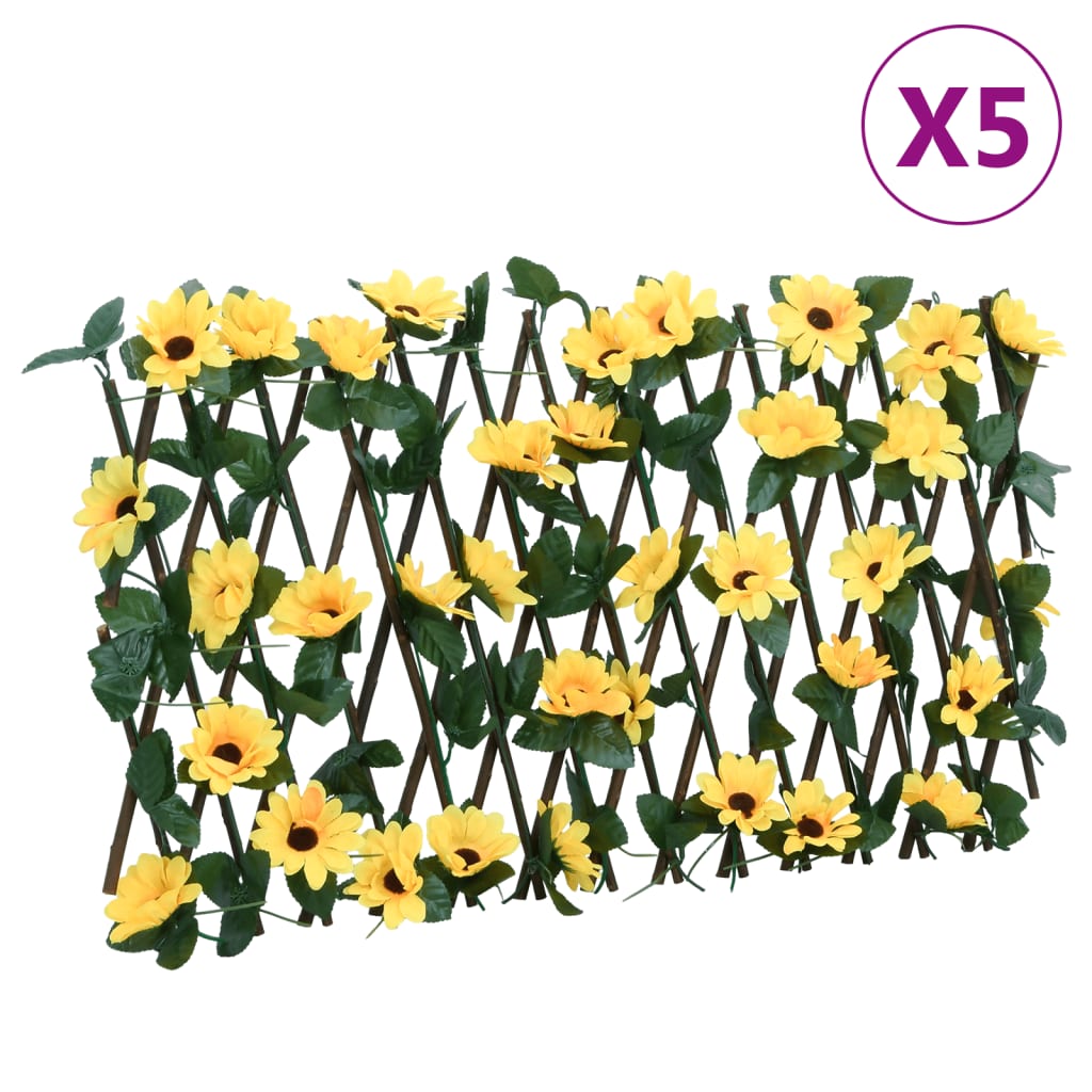 Enrejado Valla Expansible Hiedra Artificial Amarillo