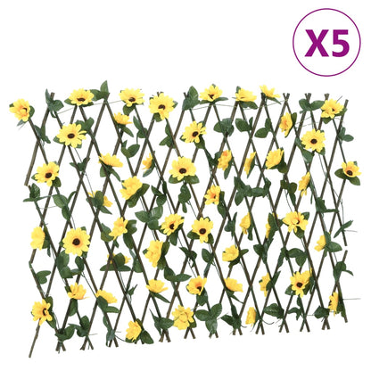 Enrejado Valla Expansible Hiedra Artificial Amarillo