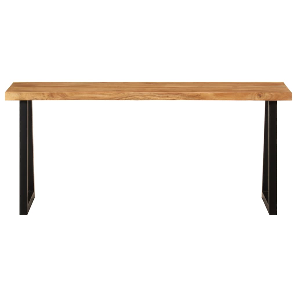 Banco Con Borde Natural De Madera De Acacia Maciza 105 Cm