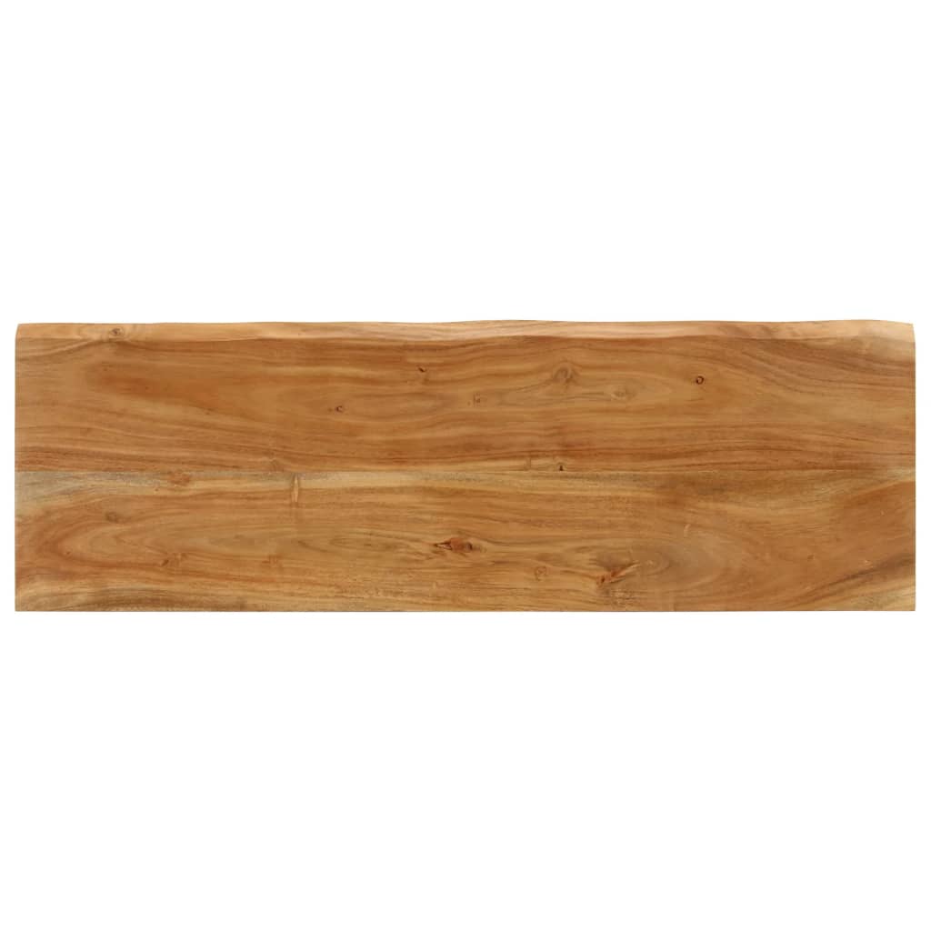 Banco Con Borde Natural De Madera De Acacia Maciza 105 Cm