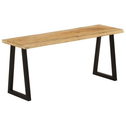 Banco Con Borde Natural De Madera De Acacia Maciza 105 Cm