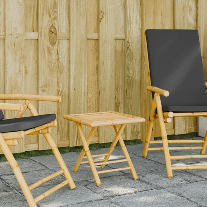 Mesa Plegable De Jardín De Bambú Ø