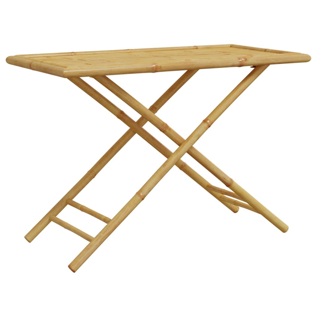 Mesa De Jardín Plegable De Bambú 110X55X75 Cm