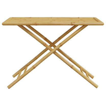 Mesa De Jardín Plegable De Bambú 110X55X75 Cm