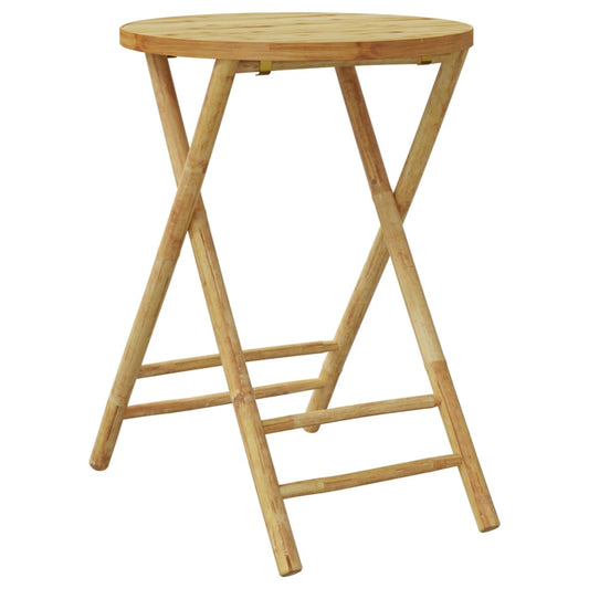 Mesa Plegable De Jardín De Bambú Ø