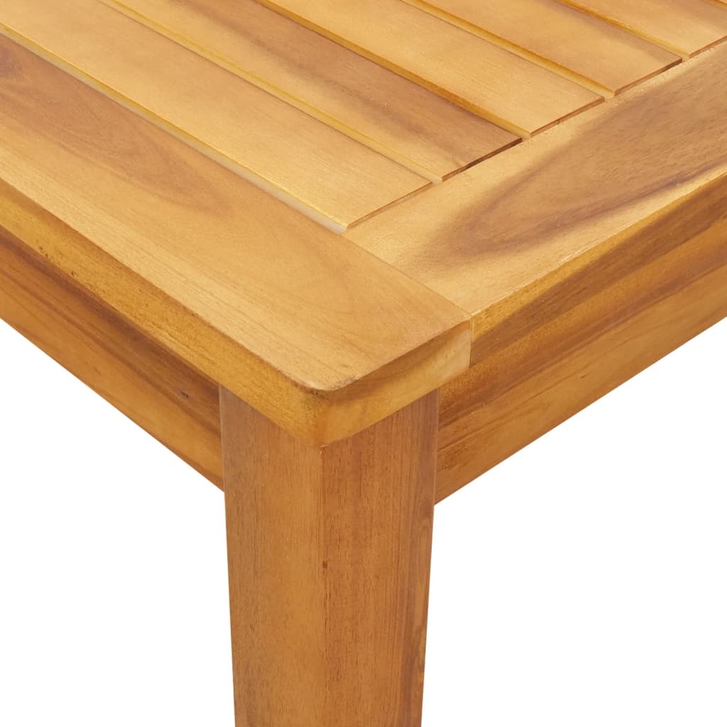 Mesa De Comedor De Jardín Madera Maciza De Acacia
